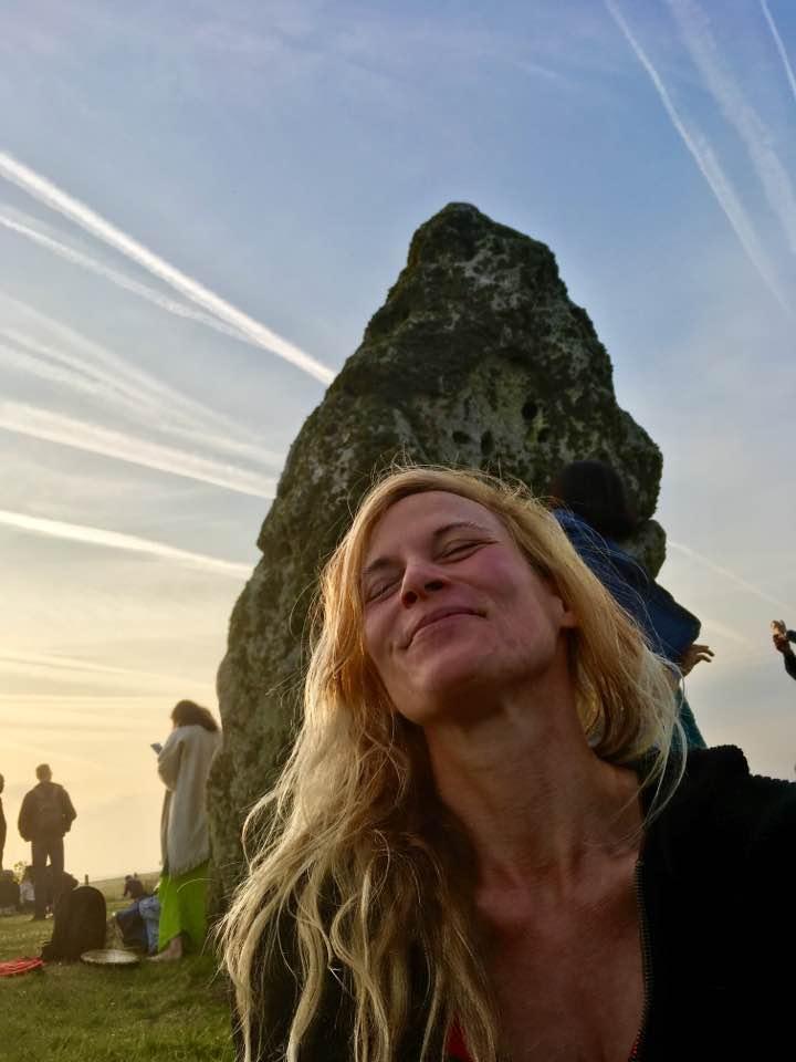 Ali King from Los Angeles at Stonehenge this morning. Picture: Grant Norris
Grant