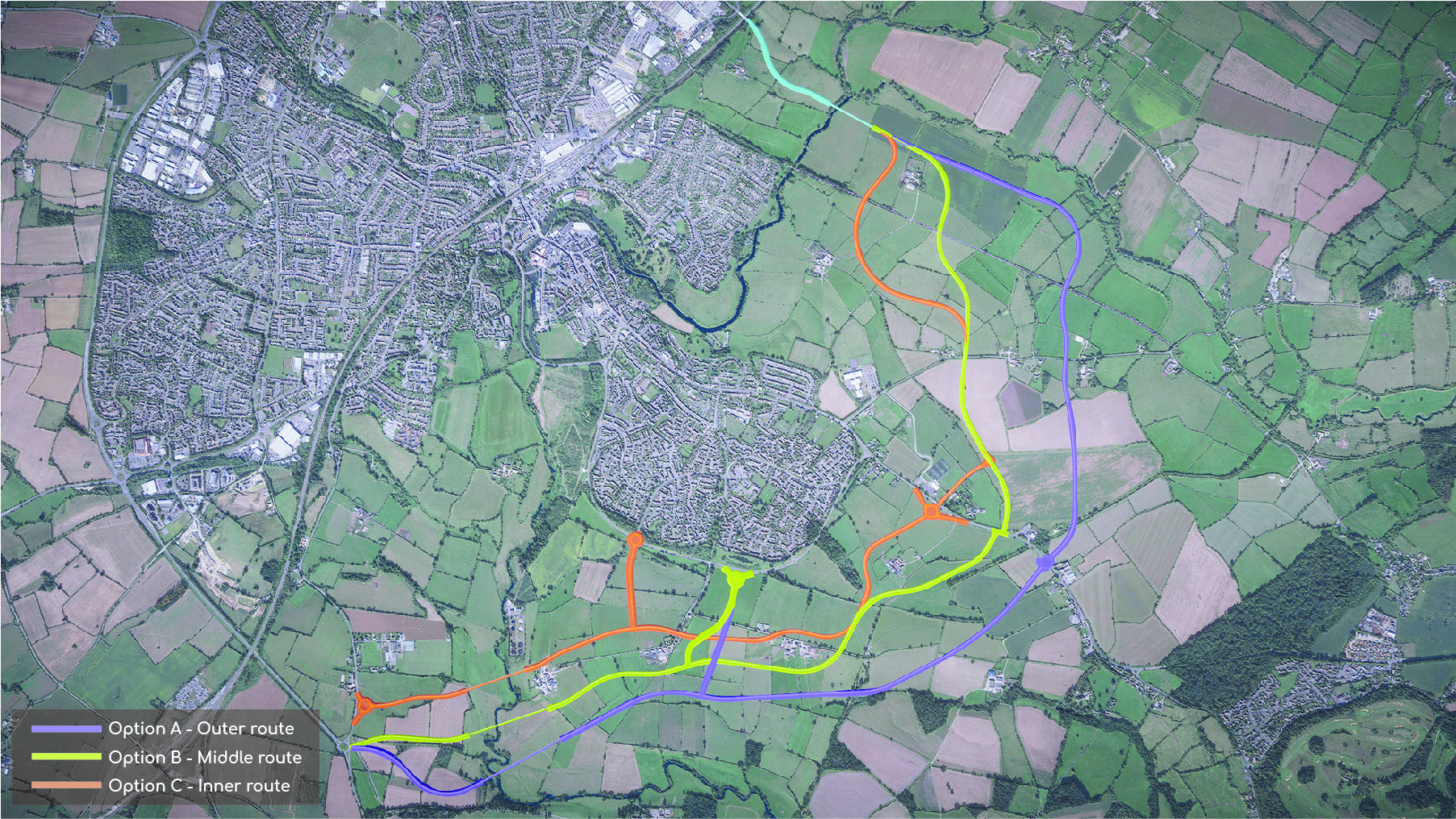 Route plans for the Chippenham distributor road