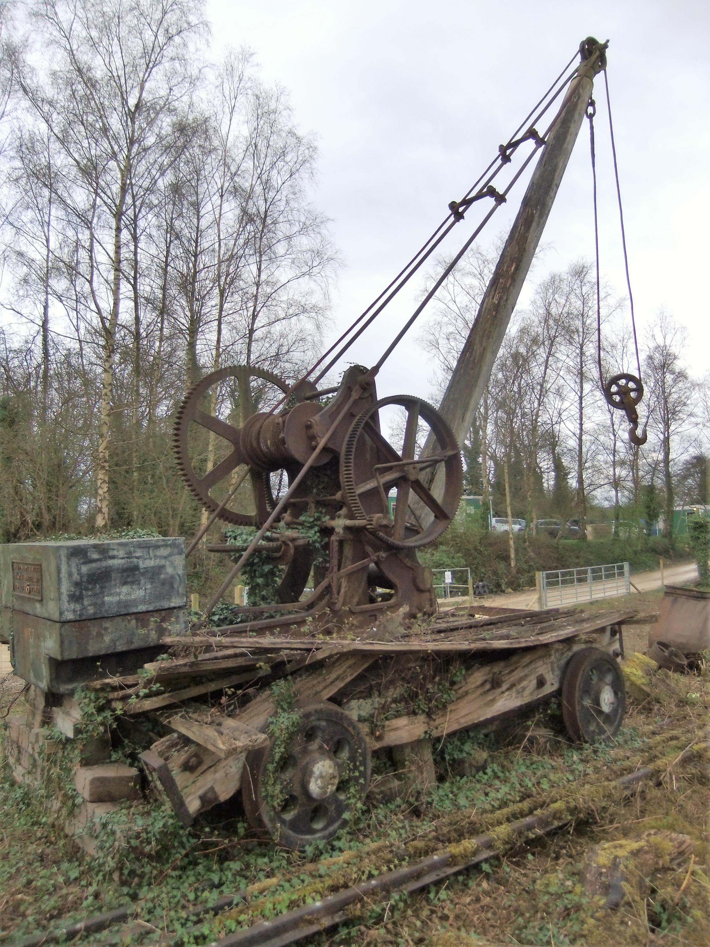 The historic crane in poor condition 