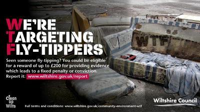 Were Targeting Fly-tippers (WTF) campaign poster