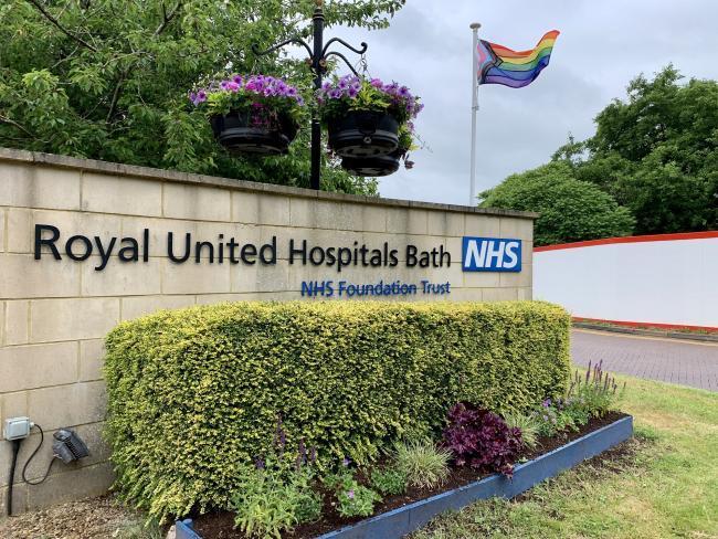 Rainbow flag raised at RUH Bath to mark Pride month