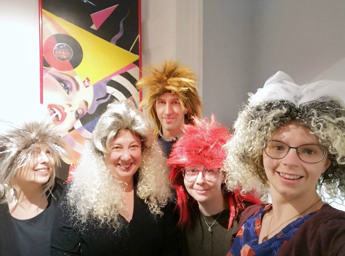 The Chippenham Museum team, photographed in February 2020 when the Goldigger exhibition opened