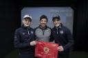 Oliver Hulme and Ed Thomsett with Rory McIlroy