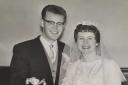 Alan and Anne Stackman of Calne Diamond wedding Black and white