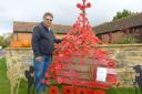 Robin Blackford with his poppy display