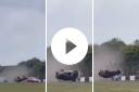 A video posted online shows the exact moment the crash took place.
