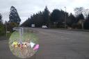 Floral tributes have been left for the man who died on the A4 at Derry Hill.