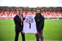 Swindon Town CEO Rob Angus and former player Michael Doughty - the latter has agreed to become the club’s first ever chief sustainability officer                        Photo: Callum Knowles