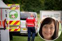 Fiona Edson inset and the search and rescue operation at Monkton Park