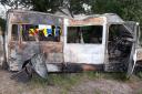 The minibus was found burned and destroyed, 34 miles from the nursery it was stolen from.