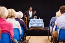 Author Tomiwa Owolade, speaking at Marlborough LitFest