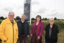 At the Bloor Home site in Filands, Malmesbury, l-r: Mayor Cllr Gavin Grant, with fellow Malmesbury Town councillors Campbell Ritchie, Kim Power, and Phil Exton.