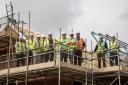 The topping out ceremony at High Penn Park, Calne