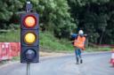 Temporary traffic lights caused delays in Devizes (stock image)