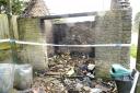 A fire that is believed to have been started deliberately has gutted a bus shelter