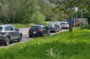 Traffic spilling towards the A419 and Coate Water roundabout