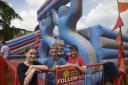 Isabel, Jack and friends on a birthday treat complete The Labyrinth Challenge.  Image Trevor Porter 77067-2
