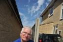 Resident David Smith is angry about gas pipe work by Wales & West Utilities By Trevor Porter 51613