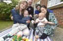 Jacob Wither's fight against brain tumour is boosted by visit of Alexander, Raluca and Philip Vinson
