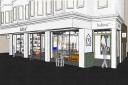 An artist’s impression of how the store will look and, below, Clare Asken