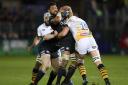 Bath's Taulupe Faletau is tackled by Wasps Charlie Matthews during the Heineken Champions Cup match at the Recreation Ground, Bath. PRESS ASSOCIATION Photo. Picture date: Saturday January 12, 2019. See PA story RUGBYU Bath. Photo credit should read: