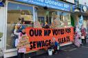 'Dirty Scrubbers' protest outside MP Michelle Donelan's office