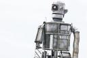 The imposing Iron Giant which is due to appear in Devizes on Sunday as part of the International Street Festival