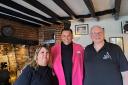 David Potts met landlords Pete and Steph Kershaw at the White Horse.