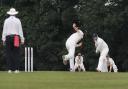 Westbury at the crease during their victory away at Purton
