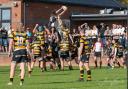 Royal Wootton Bassett collect a line-out during the club’s narrow defeat at home to Hornets in South West Premier last weekend					Photo: James Booth