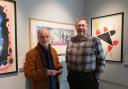 Art donors Brian Thompson and Dr Mark Golder. Photo Trevor Porter