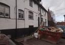 Sad end of a centuries-old pub at Great Cheverell