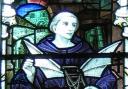 Eilmer, the flying monk of Malmesbury, who pioneered gliding in the 11th Century and broke both legs. Photo: Malmesbury Abbey.