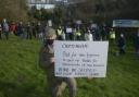 Protestors objecting to the proposed Chippenham distributor road and housing scheme. Photo: Trevor Porter
