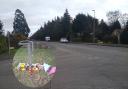 Floral tributes have been left for the man who died on the A4 at Derry Hill.