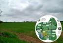 The site for the new solar farm and newly revealed plans for it