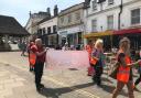 Austen Espeut on a Just Stop Oil march in Chippenham
