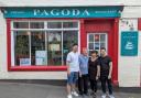 Andy Cheung and Ching Lin with sons Eric and Gavin Cheung at Pagoda