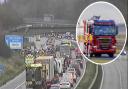 The fire caused huge traffic delays along the M4.