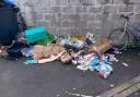 Rubbish in Lord's Lane, Chippenham