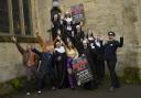 Shoppers were surprised to see the cast of Sister Act dancing through Trowbridge town centre