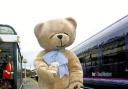 The teddies stop off at Chippenham Station