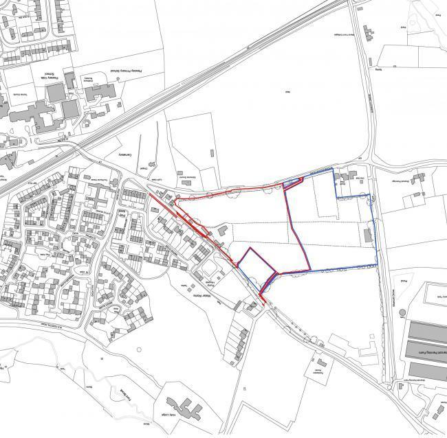 Rejected layout plans for 50 affordable homes in Pewsey on land west of Wilcot Road