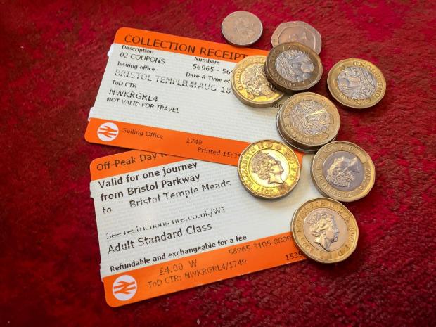 The Wiltshire Gazette and Herald: Train tickets and coins. Credit: PA