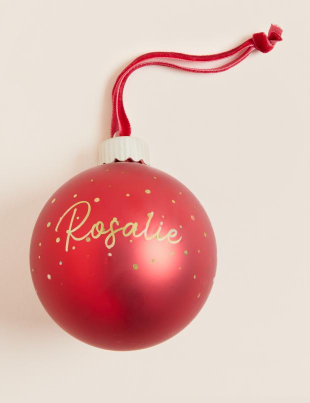The Wiltshire Gazette and Herald: Personalised light up bauble. Credit: M&S
