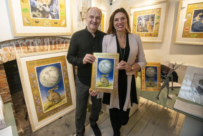 Joanna May celebrates at her gallery in Devizes by Clare Green