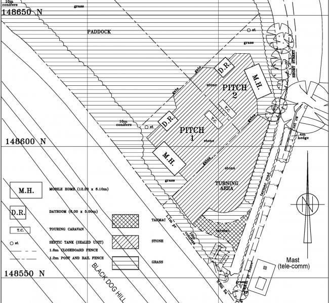 Proposed site layout for Land on the south west side of Black Dog Hill