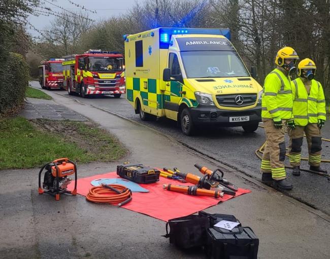 Frome Road in Southwick. Image: Wiltshire Fire and Rescue Services