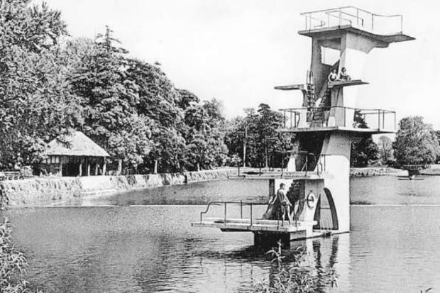 The diving board when it was in action