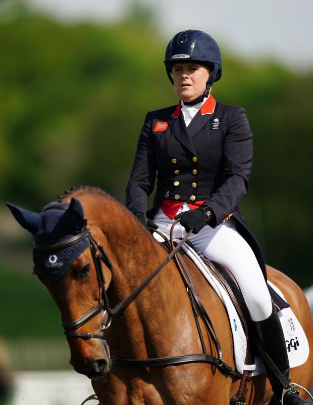 The Wiltshire Gazette and Herald: Pippa Funnell on Billy Walk On during the dressage test on day two of the Badminton Horse Trials held at The Badminton Estate, Gloucestershire.  Picture date: Thursday May 5, 2022. Photo: PA / David Davies